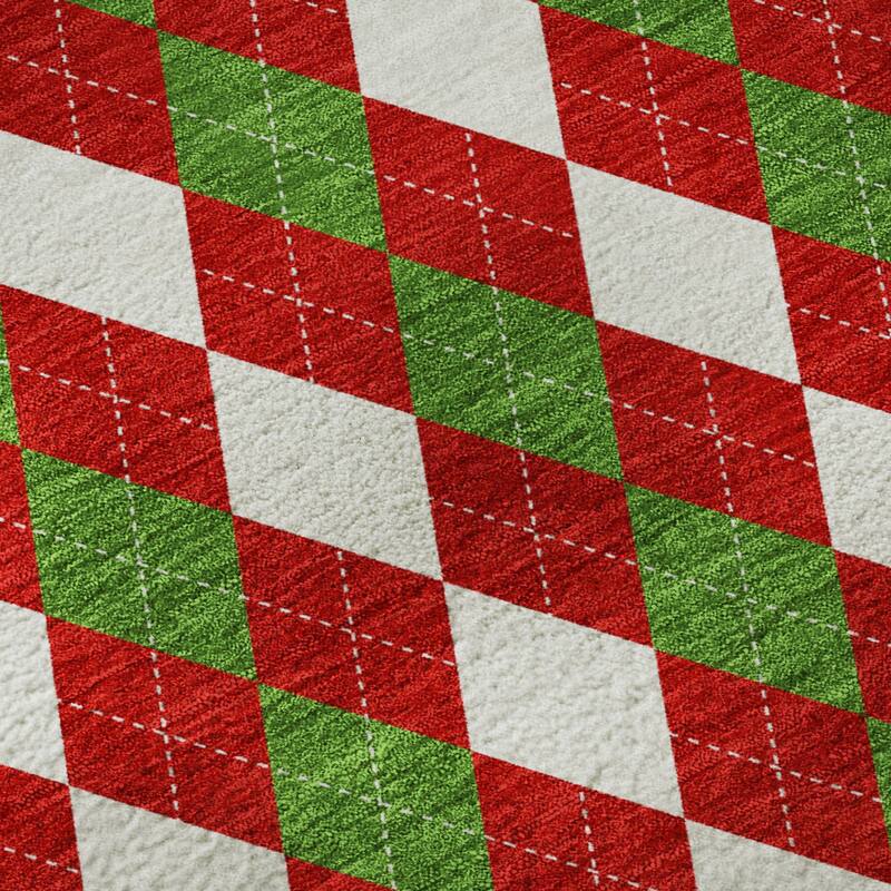 Premium Washable Super Soft Argyle Mayfield Rug