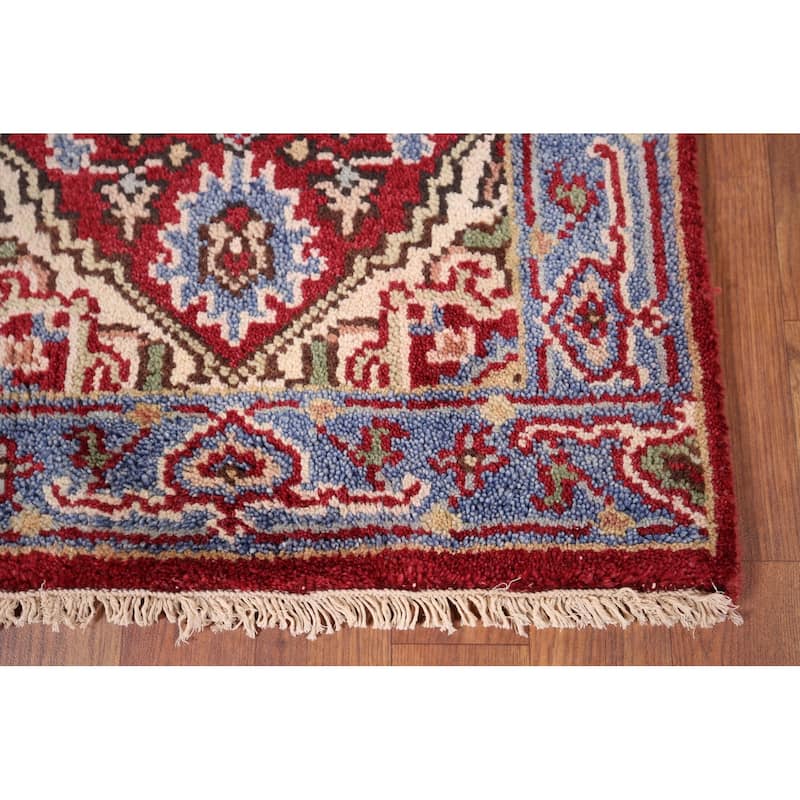 Red Heriz Serapi Accent Rug Hand-Knotted Traditional Wool Carpet - 2'0" x 3'0"