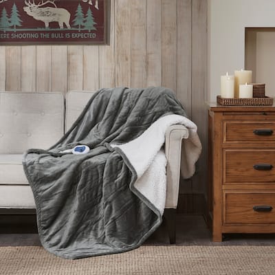 Woolrich Heated Plush to Berber Throw