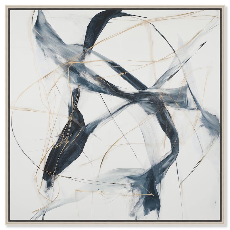 Nimbus Trace Canvas by Art Remedy - 16" x 16" - Silver