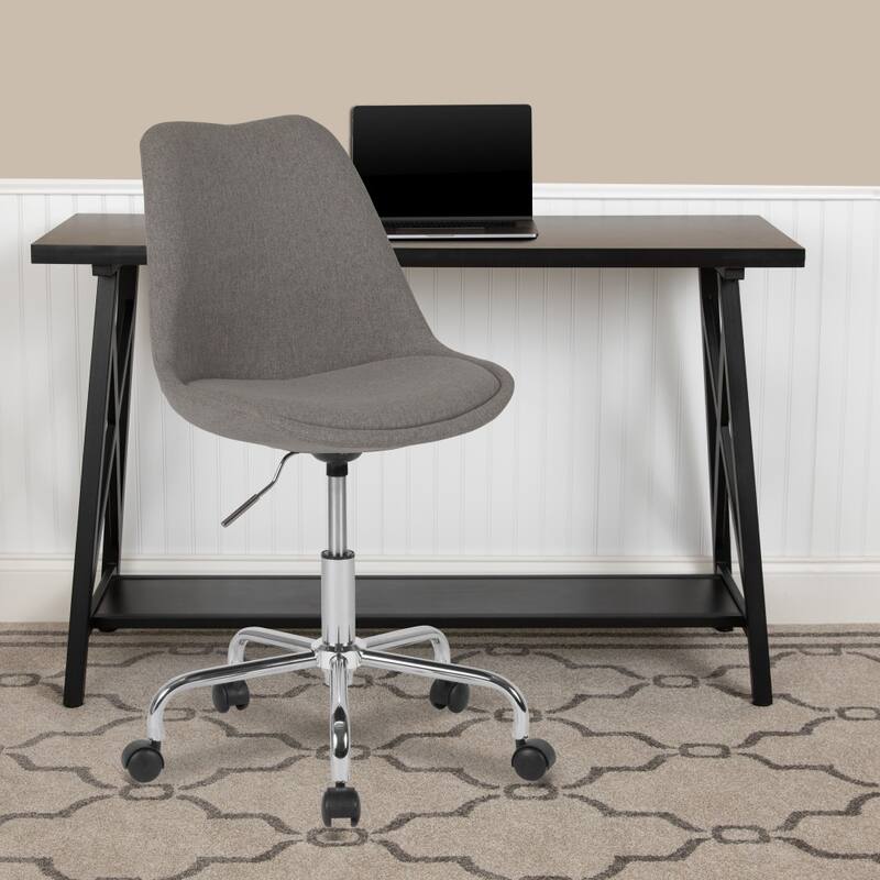 Mid-Back Fabric Task Office Chair with Pneumatic Lift
