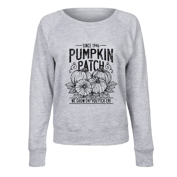 Shop Vintage Pumpkin Patch Sign Ladies Lightweight French Terry
