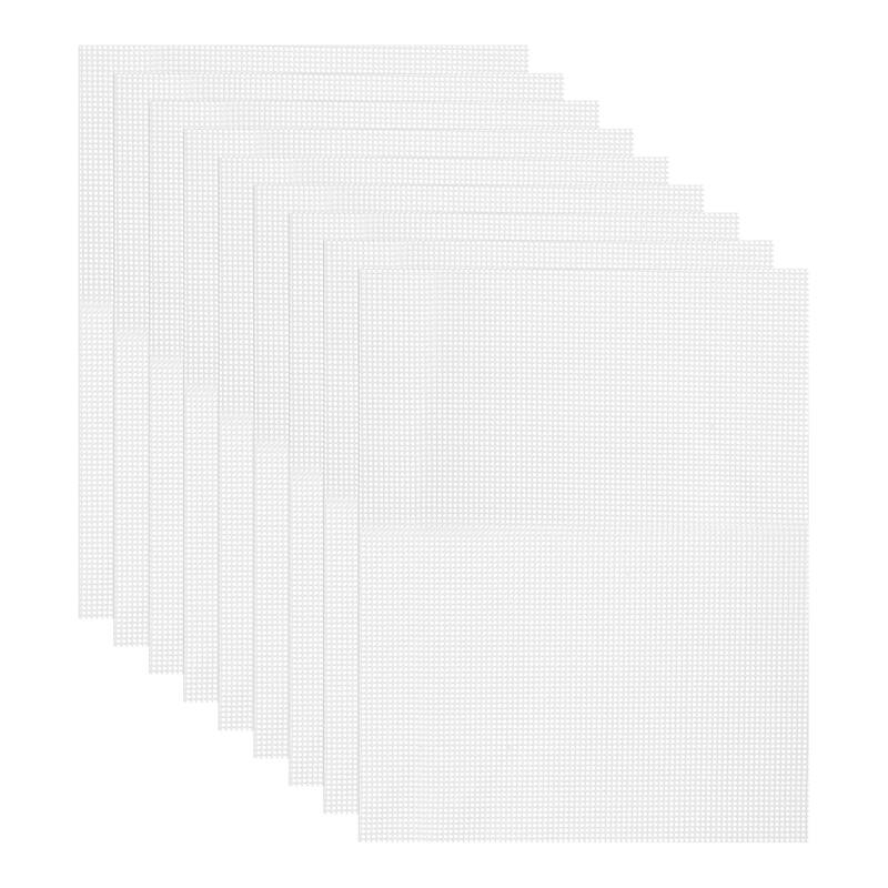 9 Pcs 11.4 x 14.6" Silicone Dehydrator Sheets Fruit Dryer Mesh Mat, White