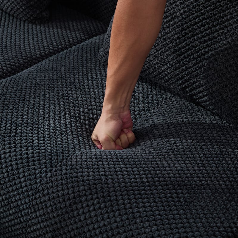 Modern Upholstered Accent Chair with Pillow and Ottoman,No Assembly Required