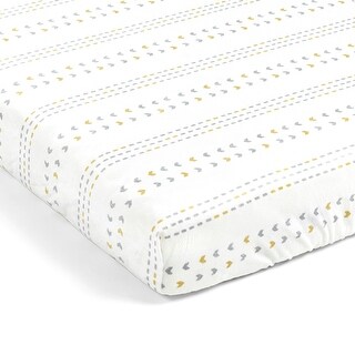Lush Decor Baby Hygge Geo Modern Soft & Plush Fitted Crib Sheet - 52"x 28" x 9"