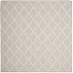 preview thumbnail 36 of 43, SAFAVIEH Handmade Natura Qiong Wool/ Viscose Trellis Rug 6' Square - Silver/Ivory - Square