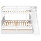 preview thumbnail 12 of 24, Twin over Full Bunk Bed with 2 Drawers, Slide and Shelves