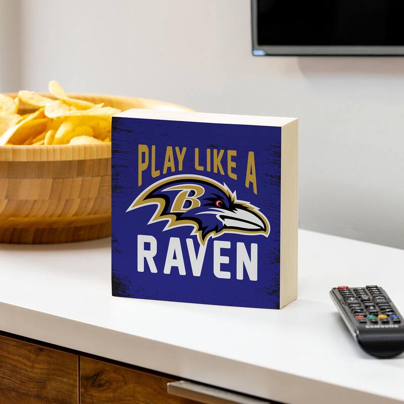 Baltimore Ravens Plock, Down Home Fans, 6x6 - 6" x 6"