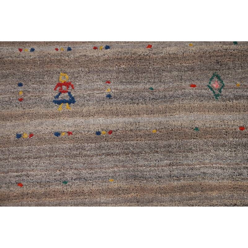 Hand Knotted Oriental 100% Wool Carpet Tribal Tribal Multi-Colored Gabbeh Area Rug - 8' 1'' X 5' 2''