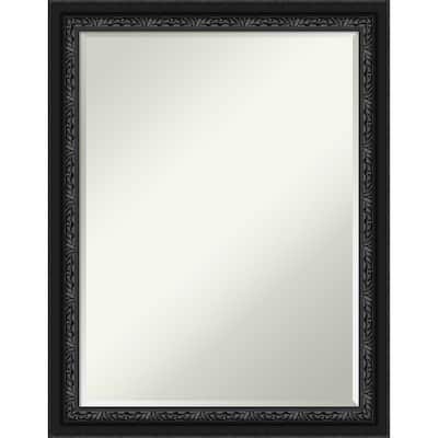 Downton Half-Inch-Bevel Framed Wall Mirror - Downton Black - 22 x 28 in
