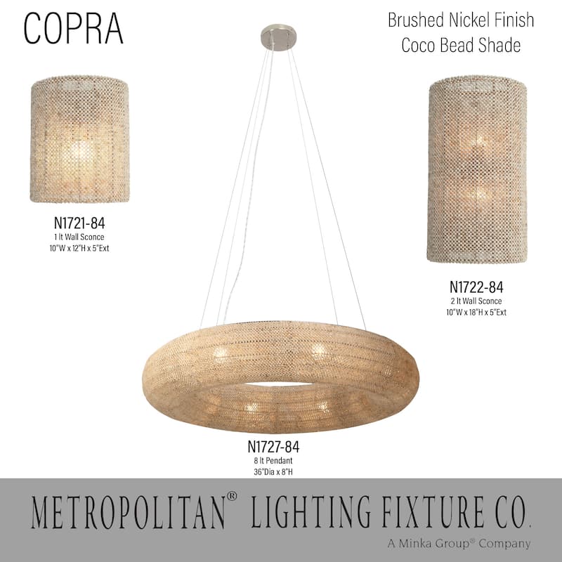 Metropolitan N1727 Copra 8 Light 36" Wide Ring Chandelier
