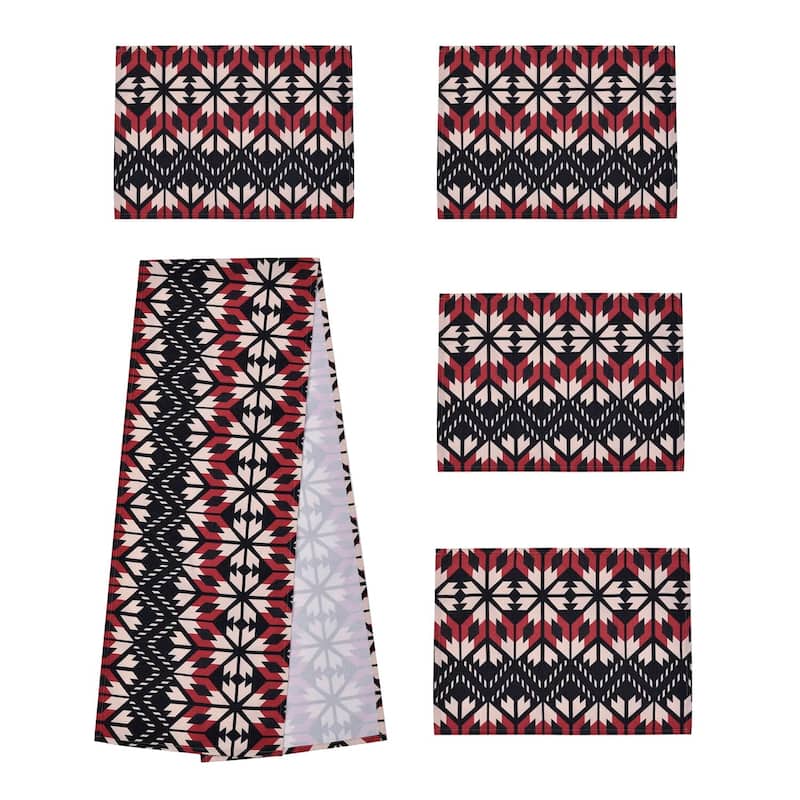 HOMESMART Floral PatternPolyester, Cotton and Rayon Set of 4 Placemat