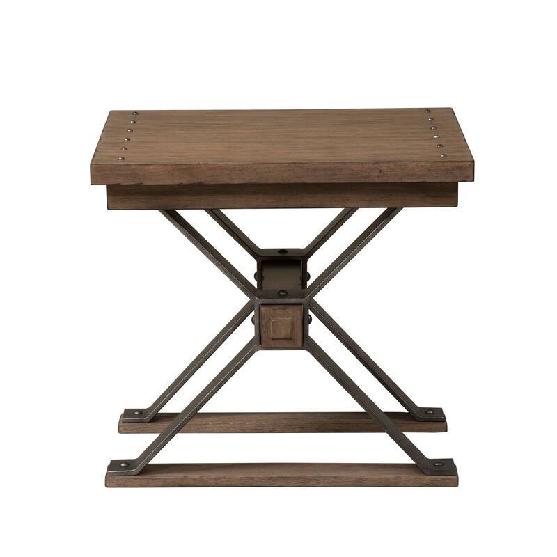 Sonoma Road Weathered Wood and Metal 3 Piece Cocktail Table Set
