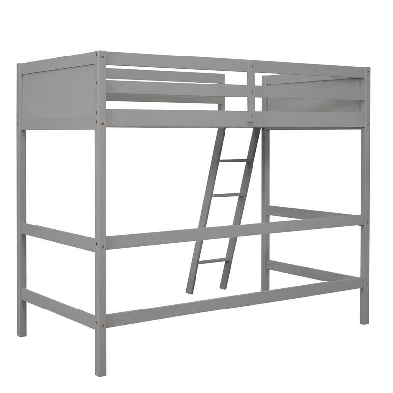 Loft Bed Twin Size ,Loft Bed for Kids with Ladders and Guard Rails Bed Bath & Beyond 36898055