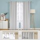 preview thumbnail 10 of 65, Deconovo Mix & Match Blackout and Bronze Print White Sheer 4 Piece Curtain Panel Set 52x63 Inch - Platinum