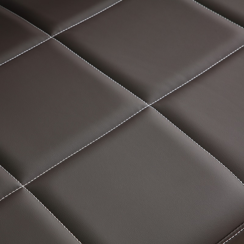 57.9" Width Upholstery Faux Bonded Leather Loveseat Sofa
