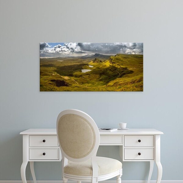 Easy Art Prints Panoramic Image 'Elevated View from Quiraing at Trotternish Ridge, Isle of Skye, Scotland' Canvas Art