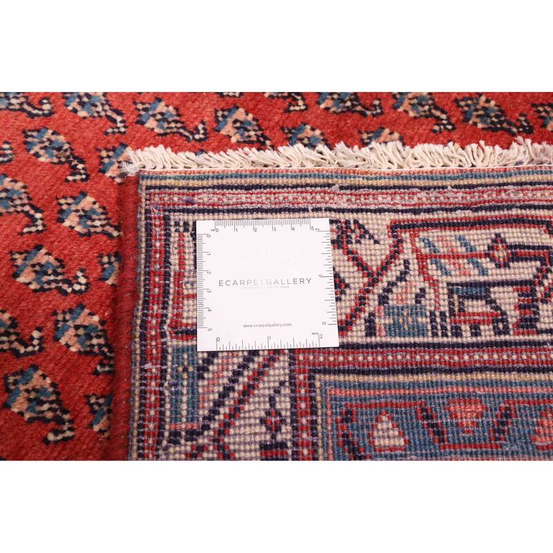 ECARPETGALLERY Hand-knotted Andelz Red Wool Rug - 3'4 x 9'7