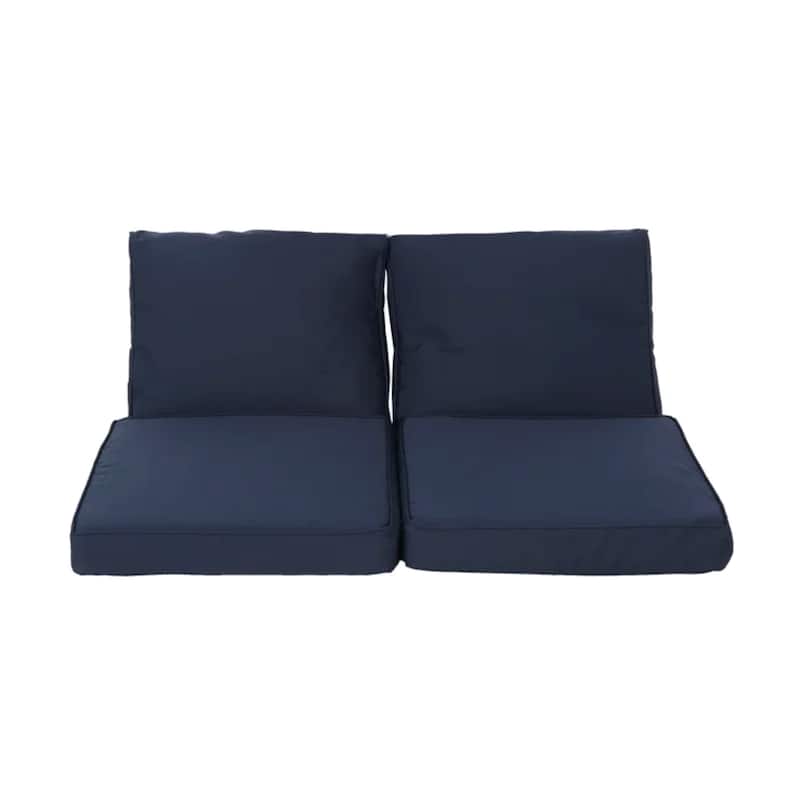 Roomfitters Honolulu Club Chair Cushion Set, Back and Seat Cushions, Water Repellent Fabric, Set of 2 - Navy