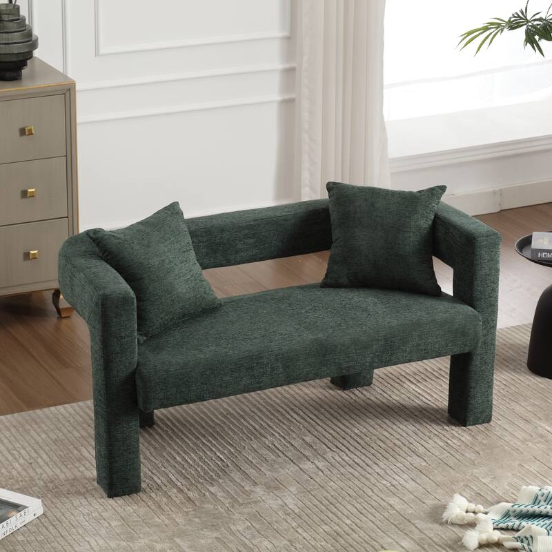 Modern Chenille Loveseat Sofa