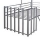 preview thumbnail 9 of 11, Silver Twin Size Metal Loft Bed with Roof, Window, Guardrail and Ladder for Kids, Boys and Girls, Bedroom