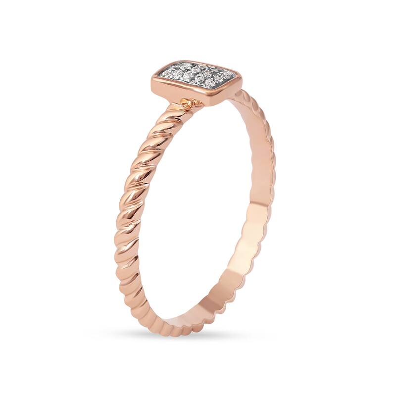 1/20ct TDW Diamond Cluster Ring in Gold Plated Silver for Women