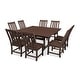 preview thumbnail 8 of 10, POLYWOOD Vineyard 9-Piece Farmhouse Dining Set Mahogany