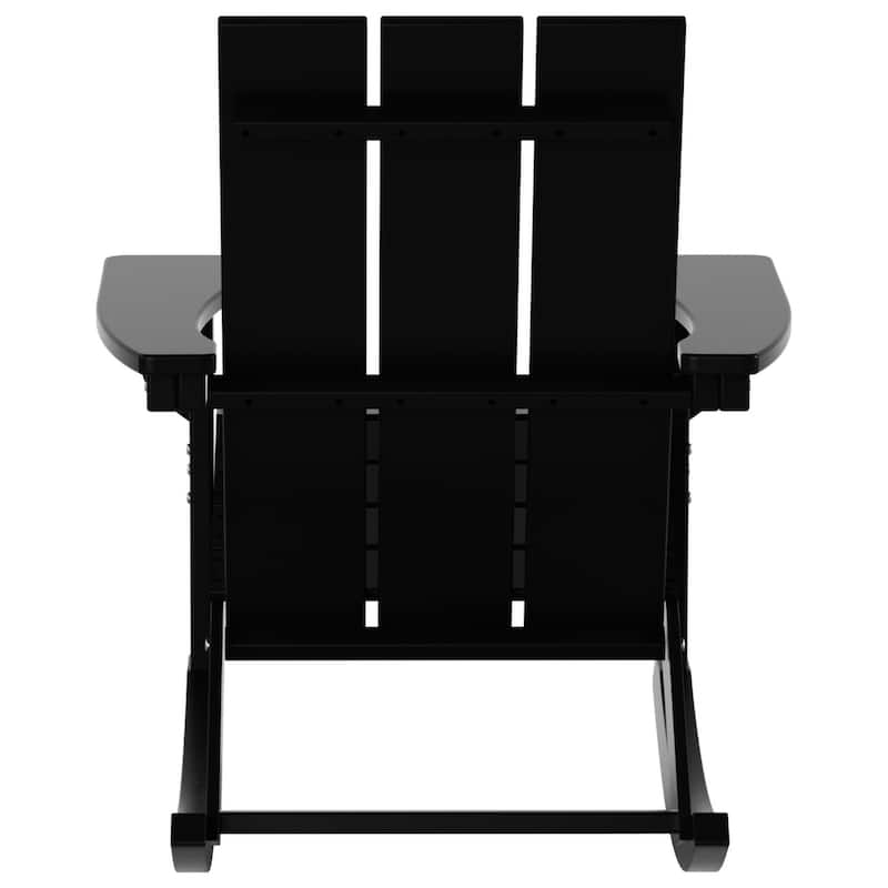 Shoreside Modern Eco-Friendly All Weather Poly Adirondack Rocking Chairs (Set of 2)