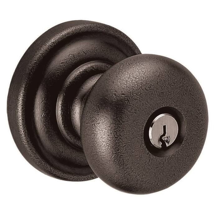 Baldwin Classic Style Keyed Entry Door Knob Set with Classic Rosette