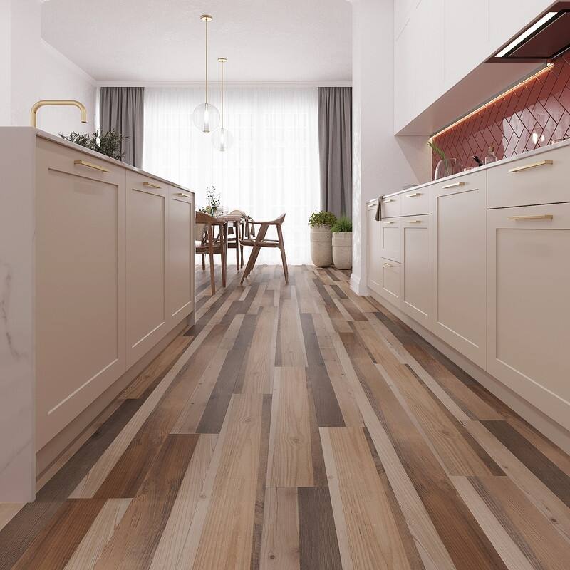Lucida Peel and Stick Vinyl Floor Tiles Wood Look Planks