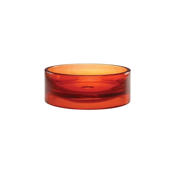 DecoLav 2806 Lana 15-3/4" Round Resin Above-Counter or Semi-Recessed Vessel Lavatory Sink