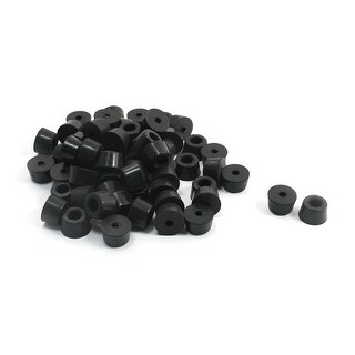 5/8" Tall X 1 1/2" OD Rubber Bumpers With Recessed Steel Washer – Gloss Black – Pack