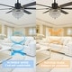 preview thumbnail 15 of 18, Cusp Barn 65" Ceiling Fan with Light and Remote,Modern Gorgeous Crystal Light Fixture,Silent Reversible Motor Fan Light,6-Speeds