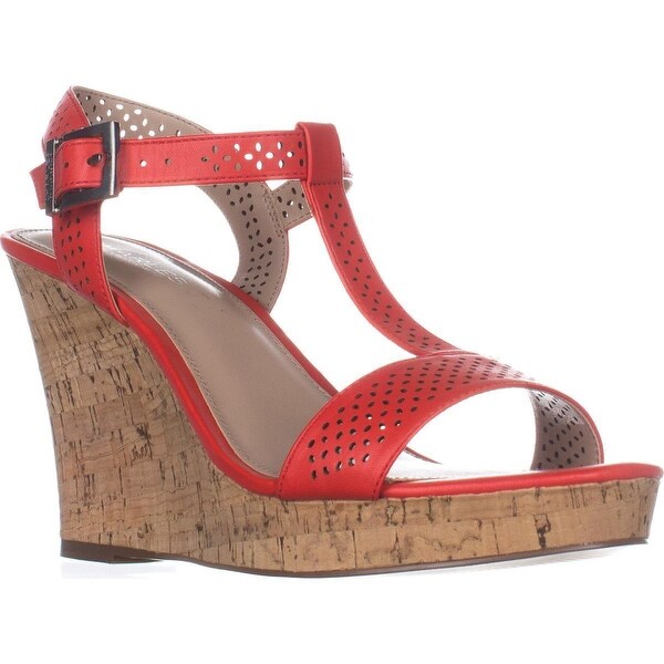 coral platform sandals