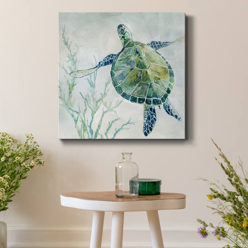 Seaglass Turtle II-Premium Gallery Wrapped Canvas - Ready to Hang
