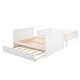 preview thumbnail 10 of 14, Contemporary Design Wood Bunk Bed with Ladder and Guardrails, Sturdy and Durable Frame, White