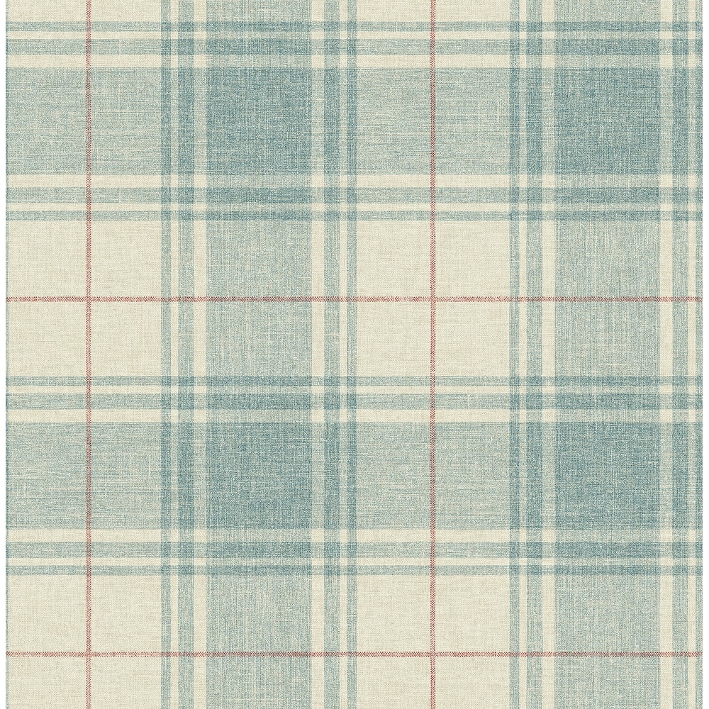 Seabrook Designs Libbie Flannel Plaid Unpasted Wallpaper