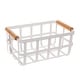 preview thumbnail 7 of 9, Simplify Rectangular Metal Basket with Bamboo Handles