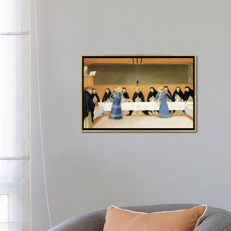 iCanvas "St. Dominic And His Companions Fed by Angels, Coronation Of The Virgin, c.1430-32" by Fra Angelico Framed