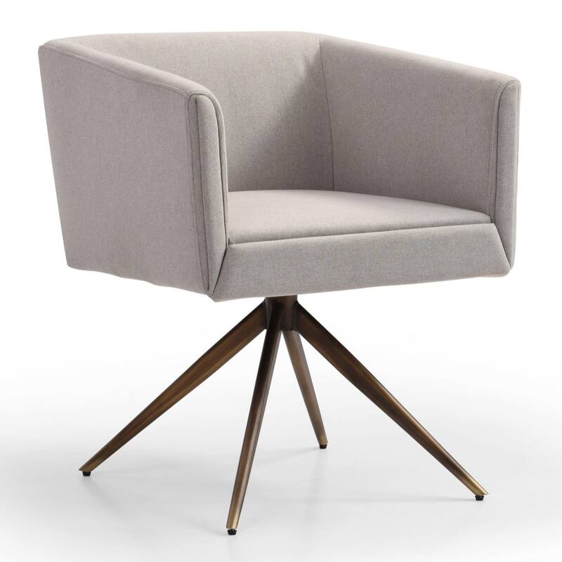 Modrest Riaglow Contemporary Light Grey Fabric Dining Chair