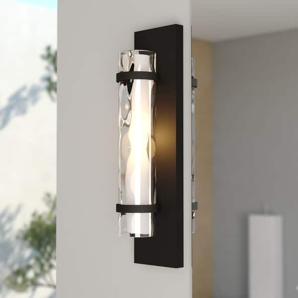 slide 2 of 11, Vilo 1 Light Bathroom Wall Fixture Matte Black - 4.5-in W x 18.5-in H x 4-in D
