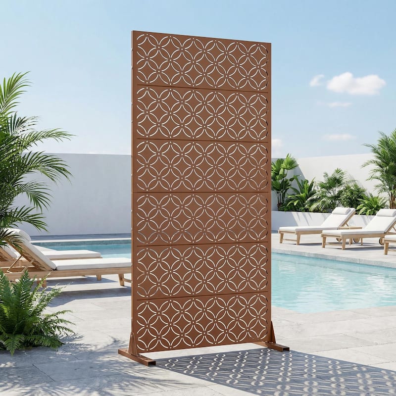 Palace Metal Privacy Screen Panel Free Standing