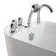 preview thumbnail 4 of 4, 59" X 30" Right Drain Freestanding Whirlpool Bathtub With Faucet