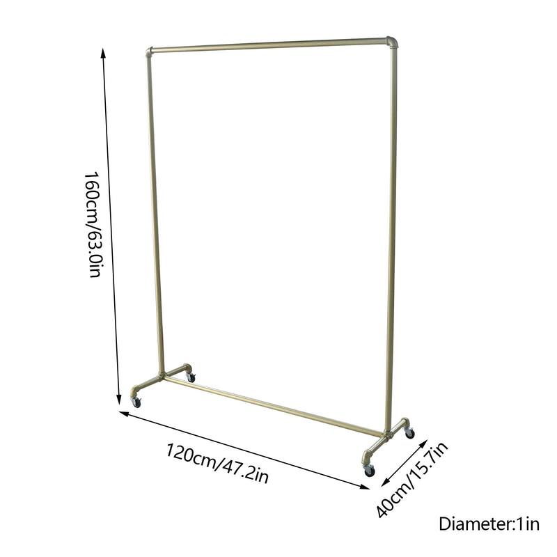 Portable Closet Storage Garment Racks with 4 Wheels Clothes Holder - 47" Wide