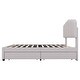 preview thumbnail 7 of 12, Twin Size Upholstered Bed With 2 Storage Drawers,Wood Slat Support
