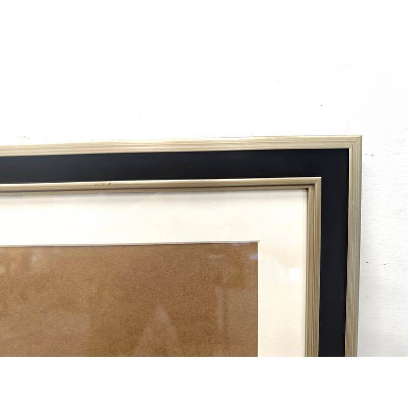 Solid Wood Picture Frame - Replaceable Canvas Art Frame with Organic Glass, Elegant Framed Wall Decor for Living Room