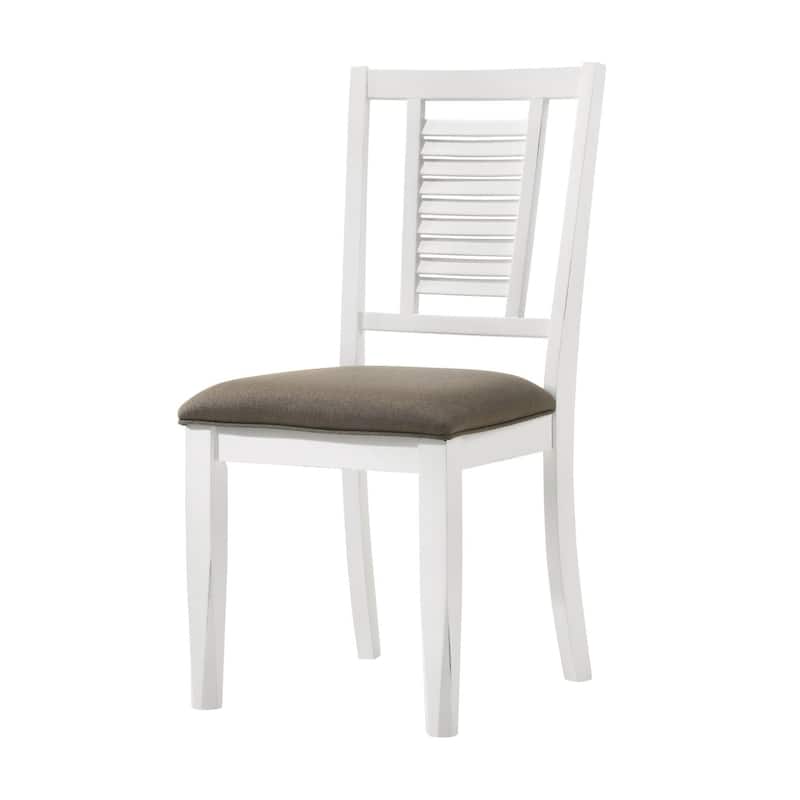 Pratto White Ladder Back Dining Side Chair (Set of 2)
