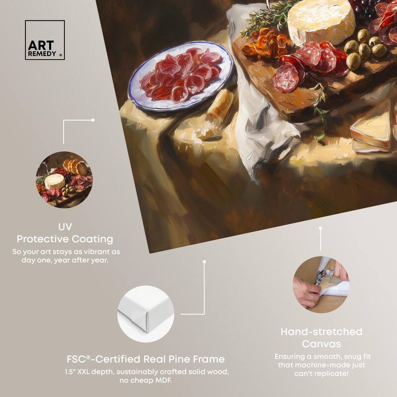 Art of Charcuterie Canvas by Art Remedy, Gallery Wrapped