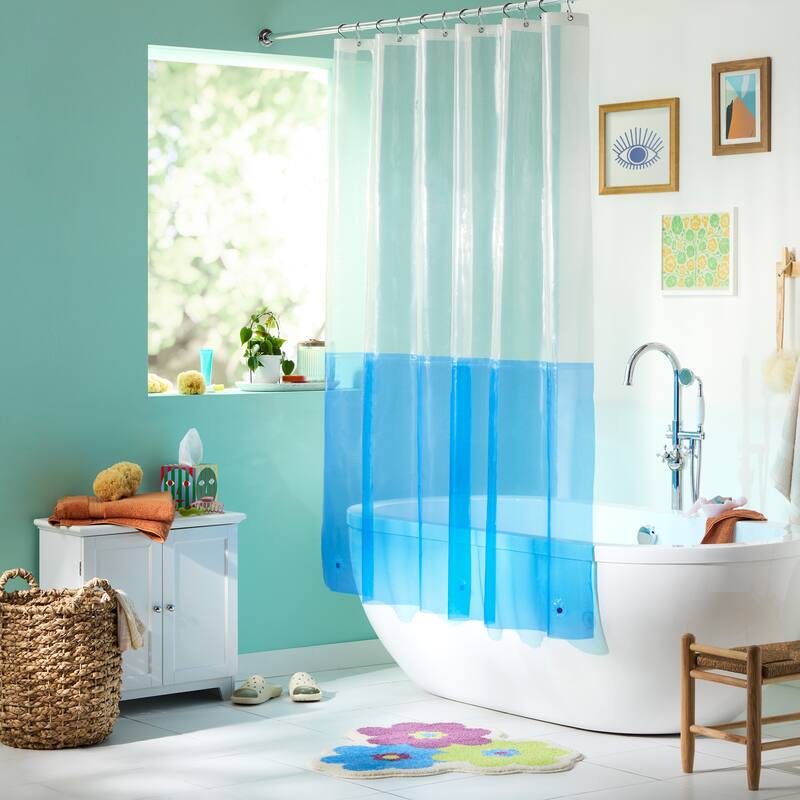 TOWN & COUNTRY PLAY Ciara Mod Colorblock PEVA Shower Curtain Liner
