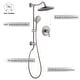 preview thumbnail 6 of 44, Modland 5-Spray Shower System - 10" Rainfall, Pressure Balance Valve, Matte Black/Gold/Nickel